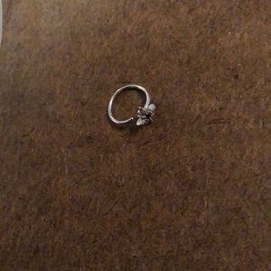 NWOT surgical steel star nose hoop ring